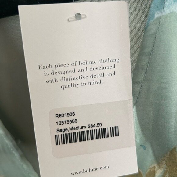 Bohme Floral Wrap Dress NWT Sz Medium Blue & Green - Picture 5 of 16